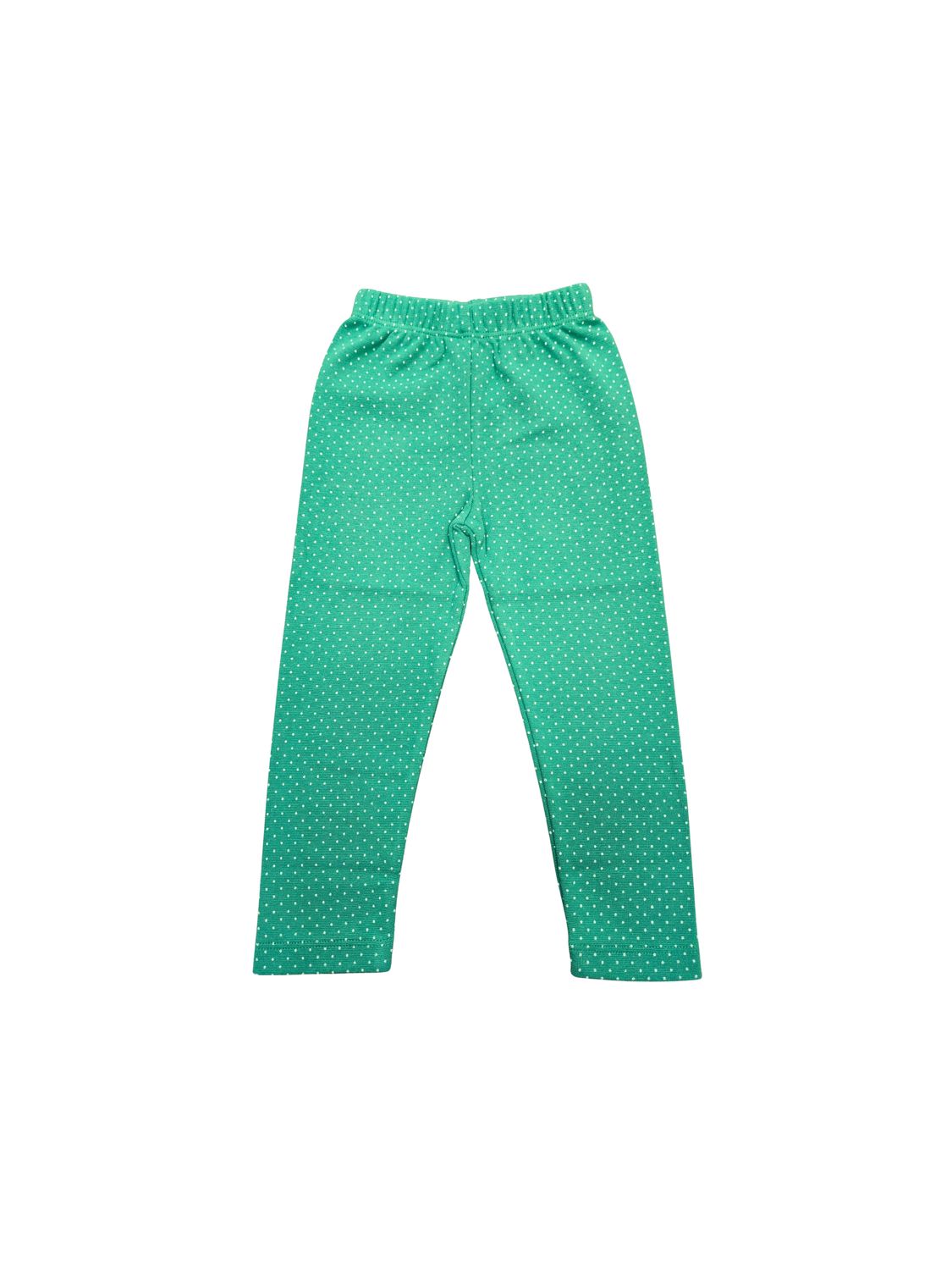 Green and White Polka Dot Legging