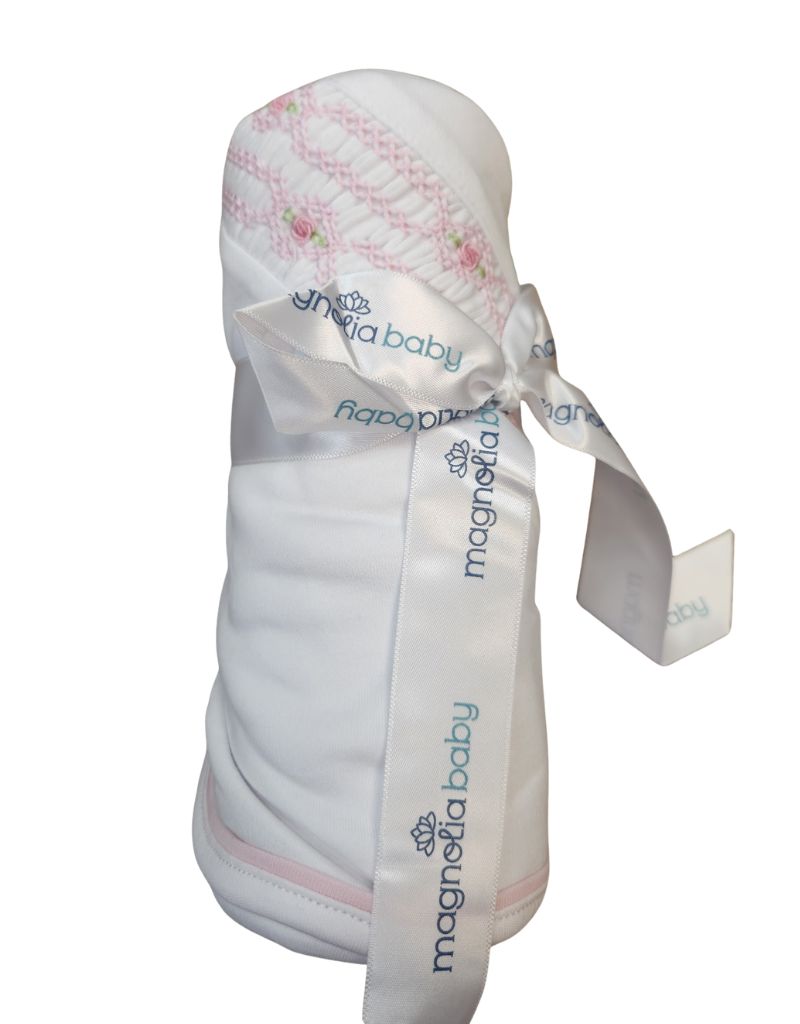 Poppy Smocked Rec Blanket, Pink