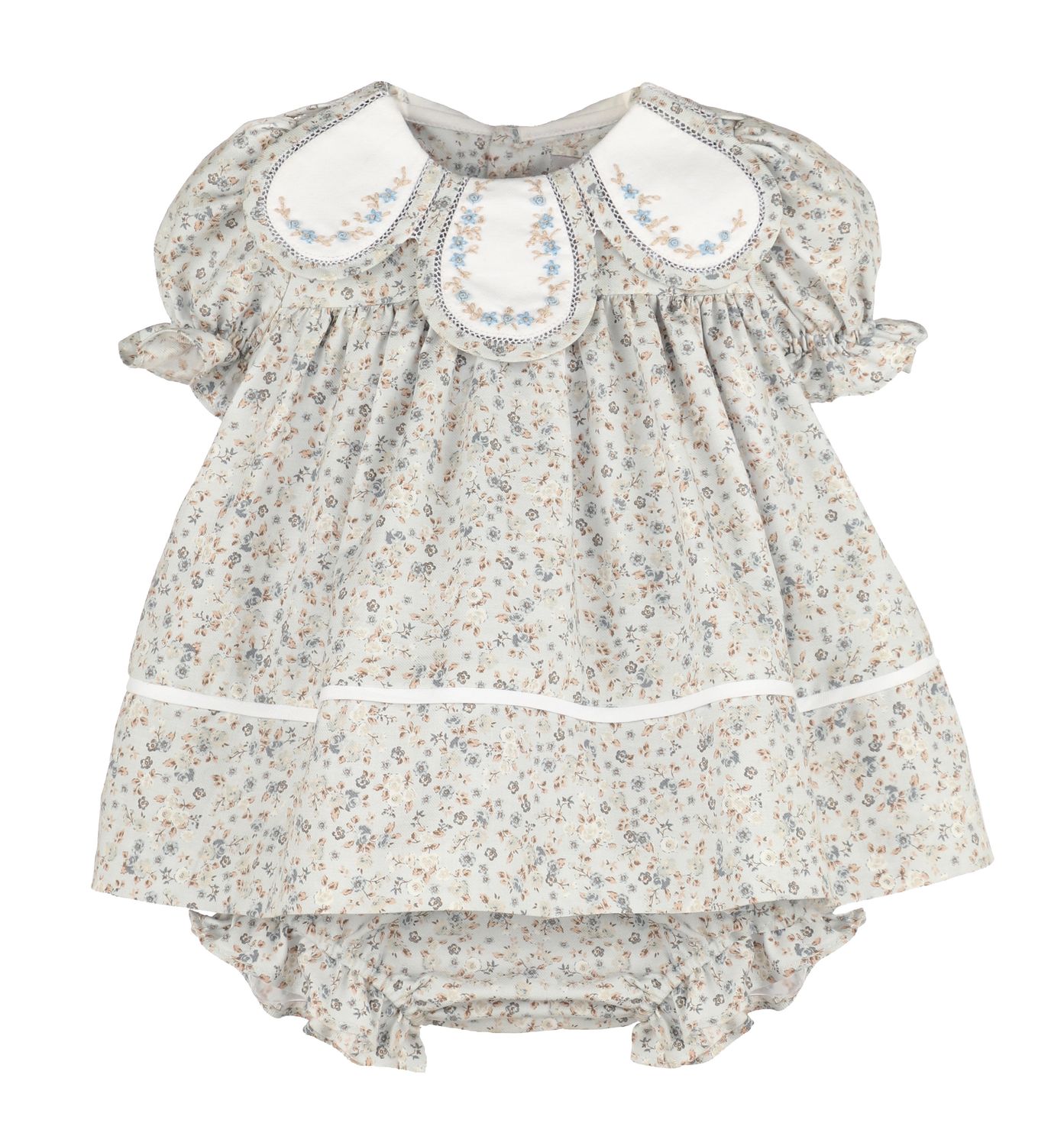 Bloomy Chintz Petal Float Dress, Blue
