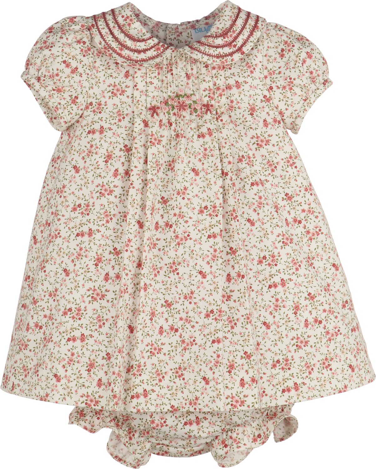 Fallen Leaves Wreath Dress , Pink
