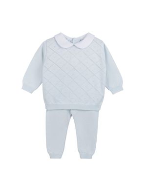Boy's Peter Pan Diamond Knit Set, Blue