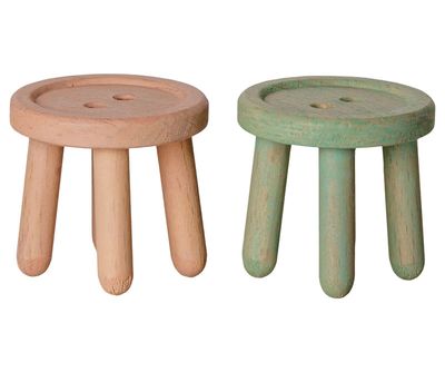 Stool Set, Mint and Rose