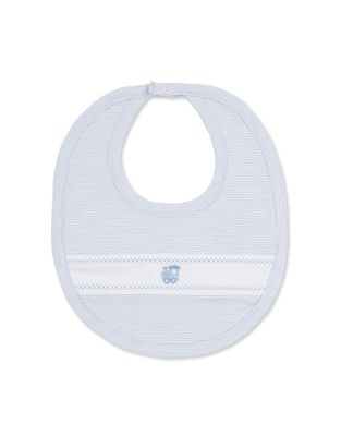 Classic Treasures Train Bib, Lt Blue