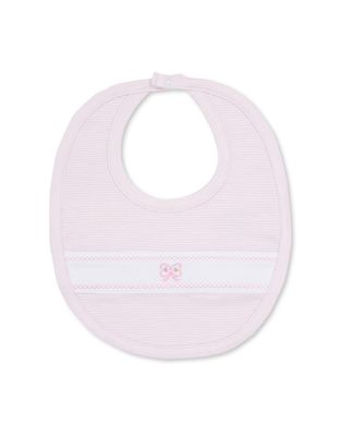 Classic Treasures Bow Bib, Pink Stripe