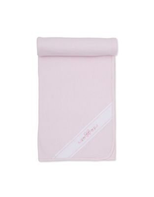 Classic Treasures Bow Blanket, Pink Stripe