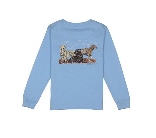 Hunting Dog LS Tshirt, Light Blue