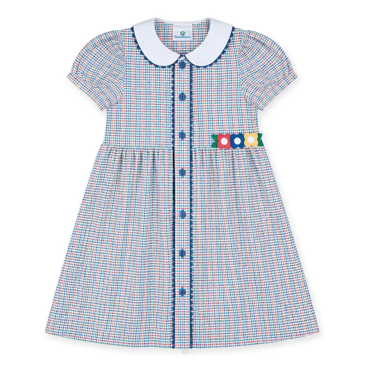 Plaid Dress with Flowers