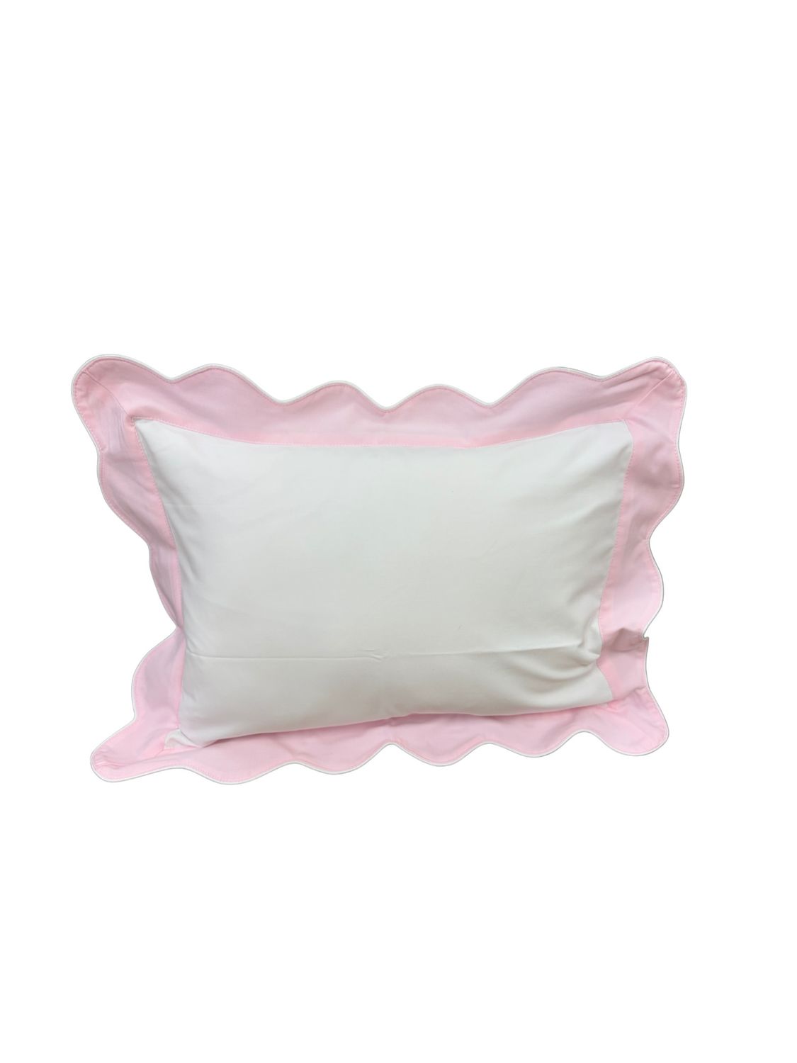 2 Tone Wave Trim Pillow, Pink
