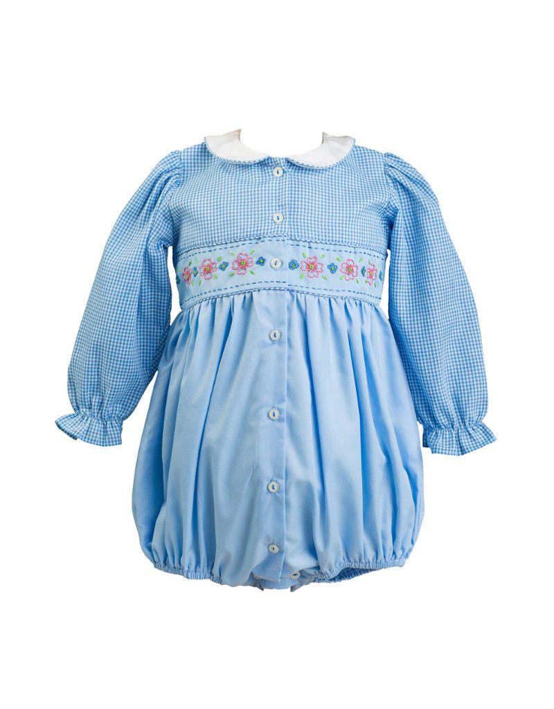 Beckett Blue Flowers Girl Bubble