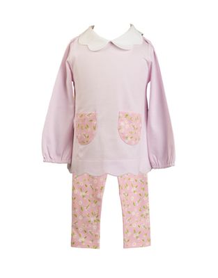 Pink Petal LS Pima Tunic Set