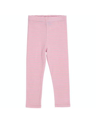 Girls Leggings, Pink Stripe Knit