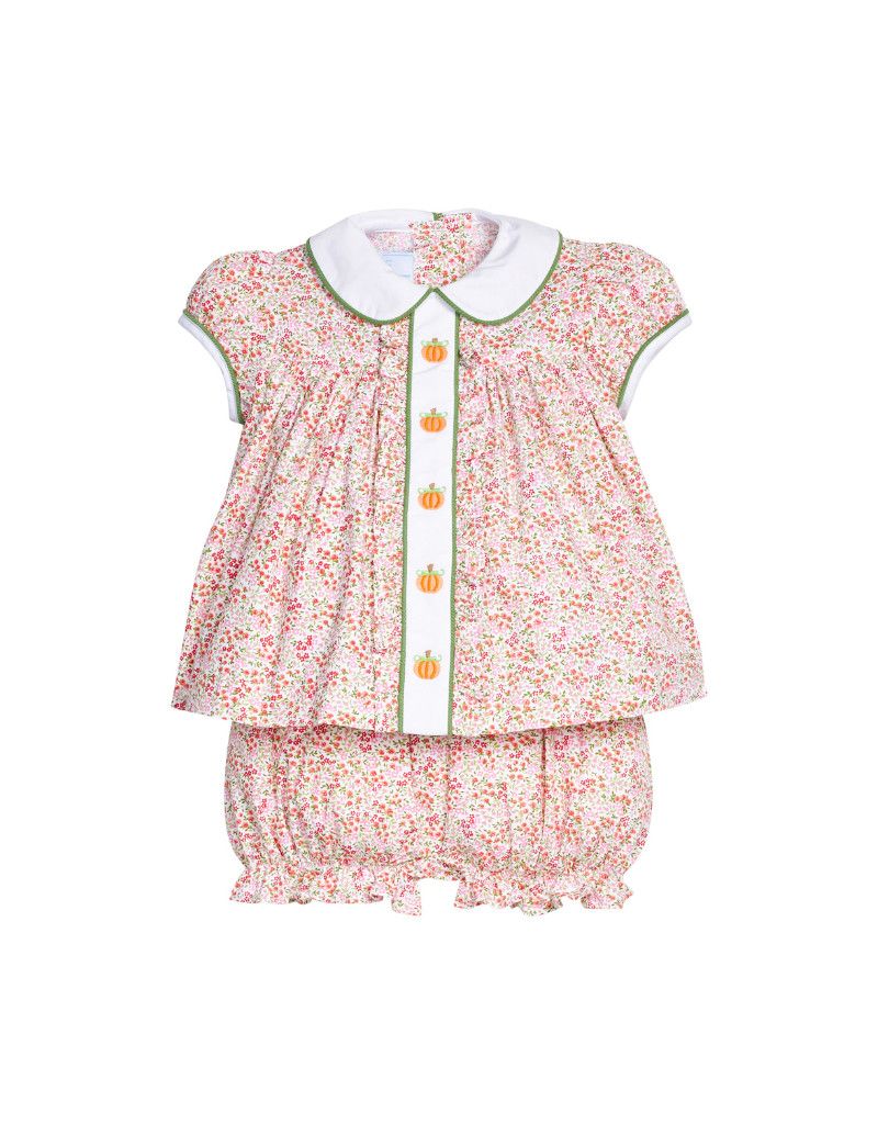 Ruffled Sally Bloomer Set-Pumpkins