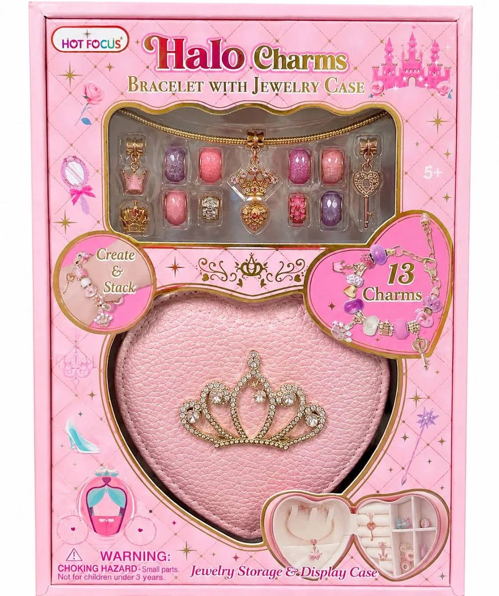 Halo Charms Bracelet &amp; Jewelry Case-Princess