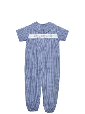 Royal Blue Tate Long Romper, Flying Bass