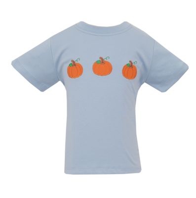 Blue SS Tee , Pumpkin