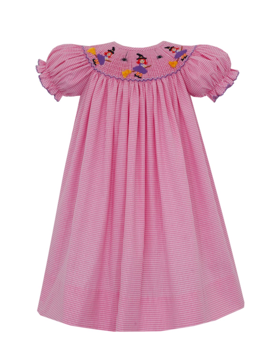 Pink Gingham Witch  Bishop Dress