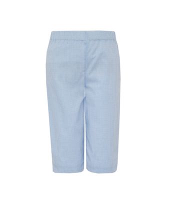 Lt Blue Check Puppies Smock Pant Set