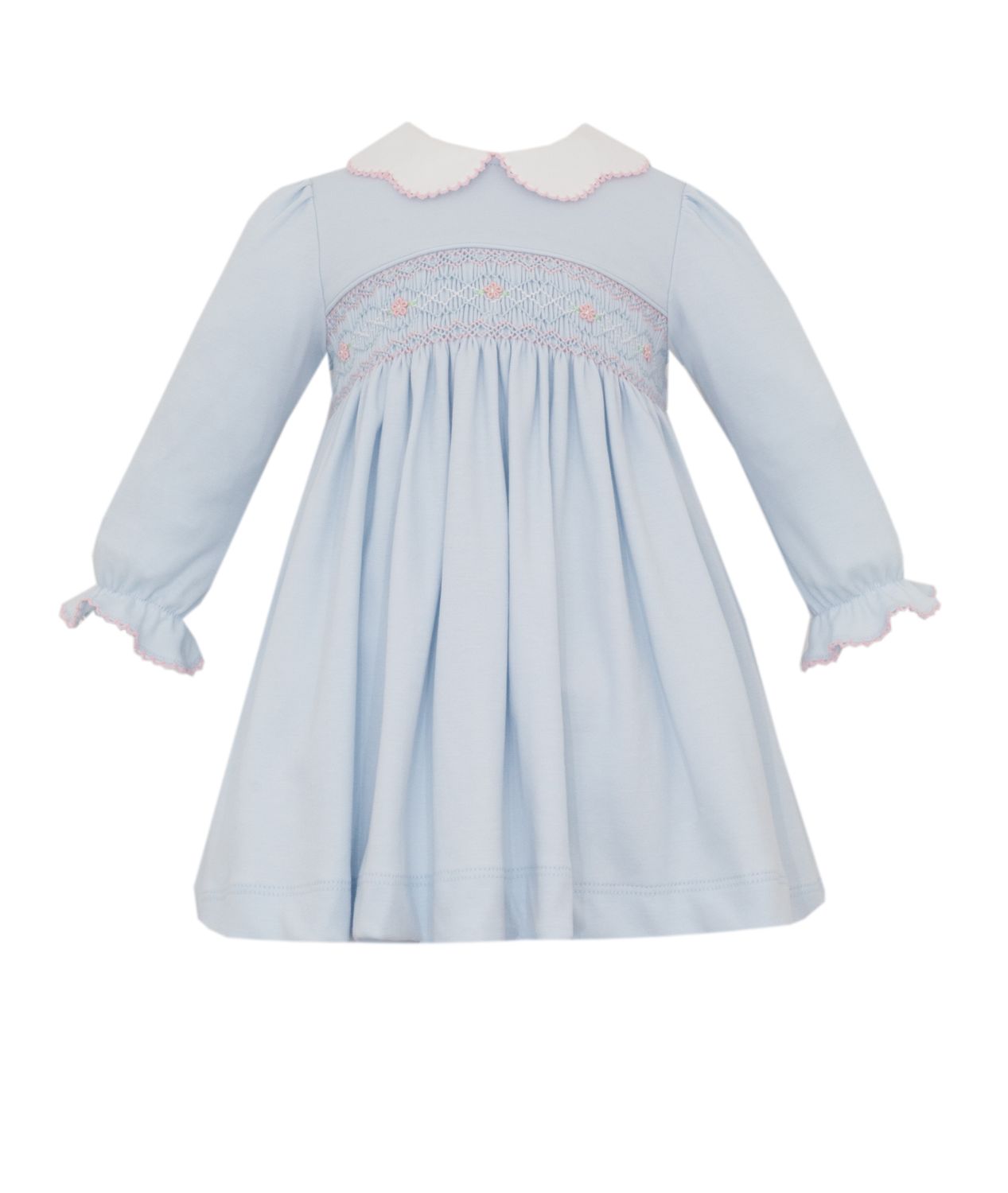 Olivia, Blue Knit LS Dress