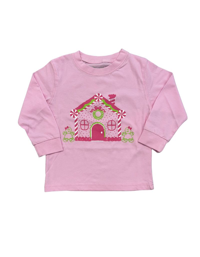 Pink Gingerbread House LS T-Shirt