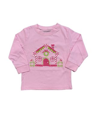 Pink Gingerbread House LS T-Shirt