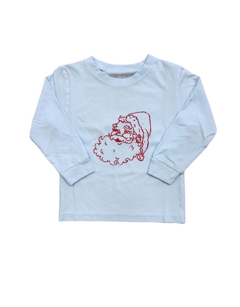 Light Blue Santa LS T-Shirt