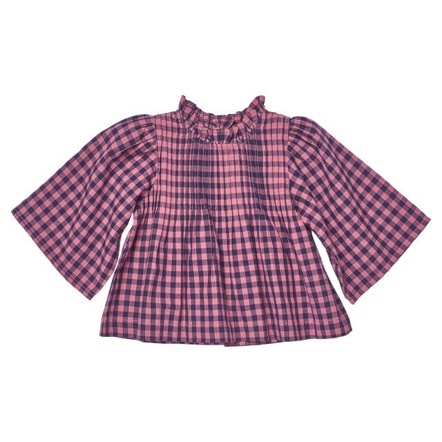 Jaipur Top, Pink Blue Check