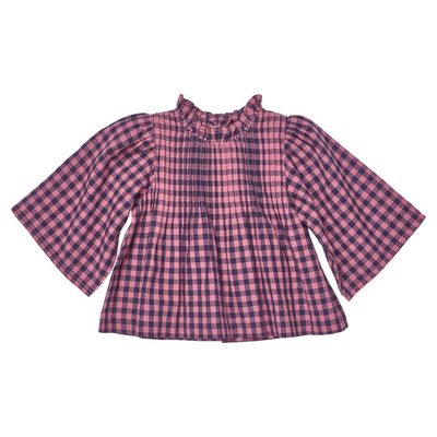 Jaipur Top, Pink Blue Check