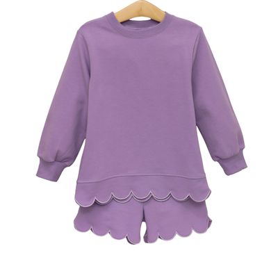 Sophia Scalloped Set, Lavender