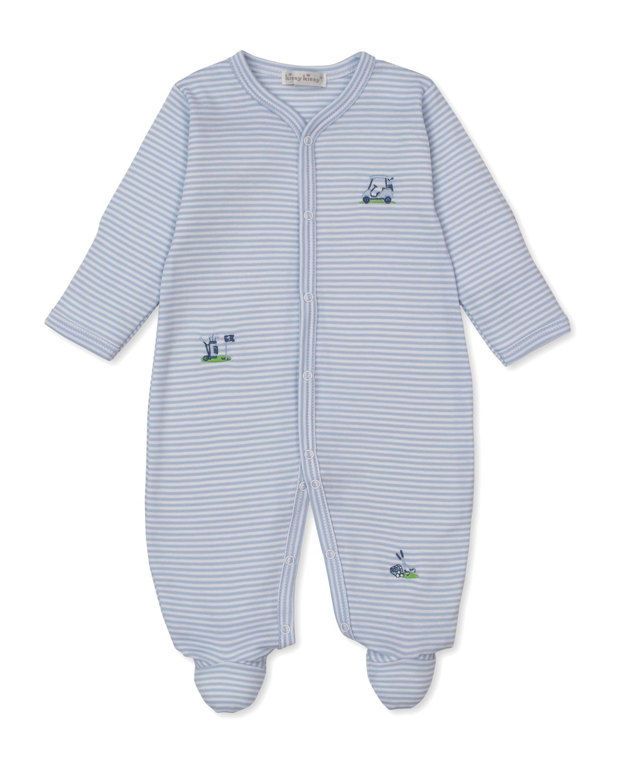 Golf Championship Stripe Footie Blue