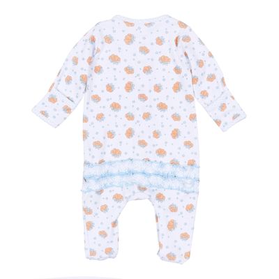Prettiest in the Patch Print Ruffle Footie