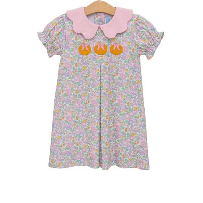 Pumpkin Floral Dress