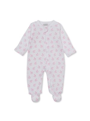 Gingham Rockers PRT Zip Footie, Pink