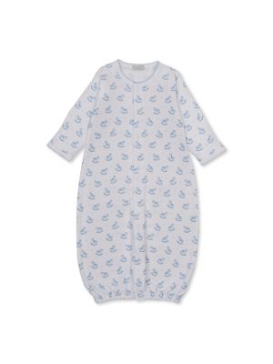 Gingham Rockers PRT Conv Gown, Lt Blue
