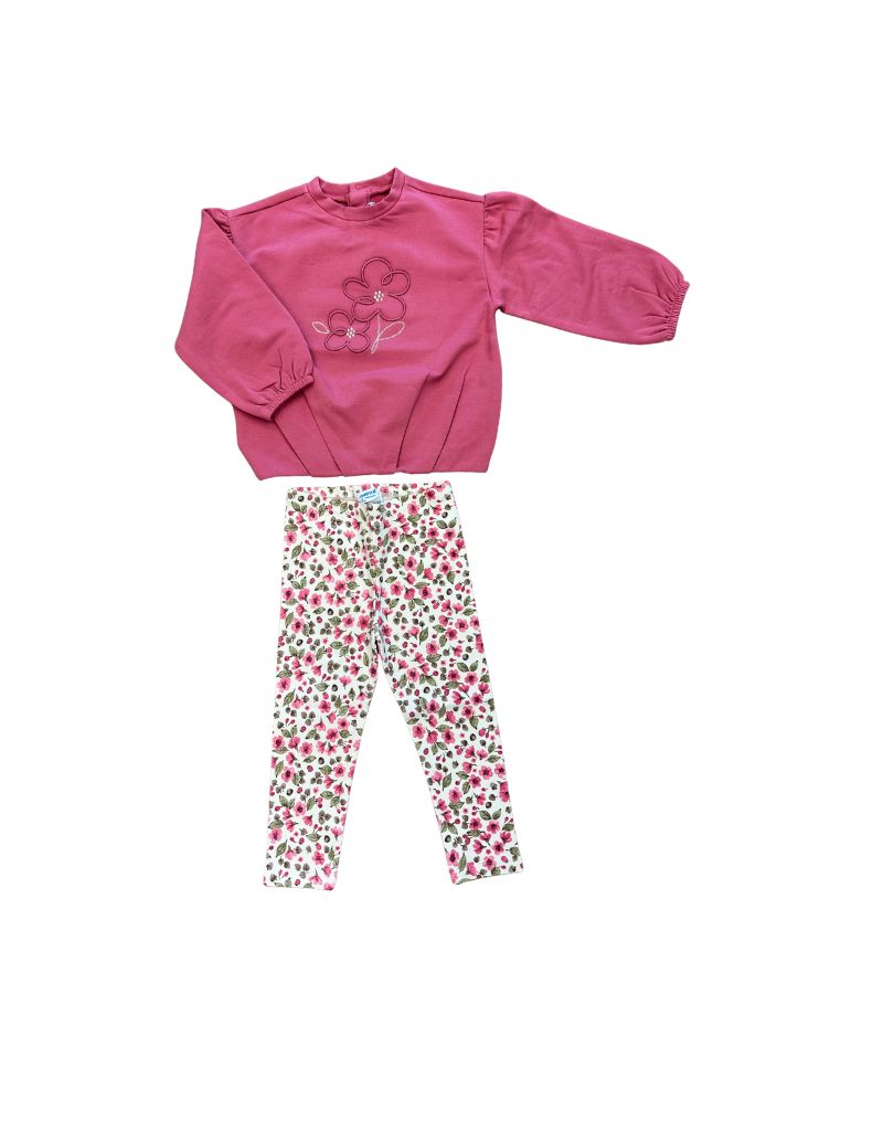 Pullover Legging Set, Pink Floral