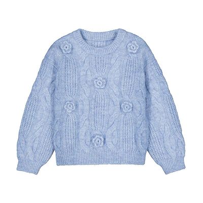 Flower Sweater, Light BLue