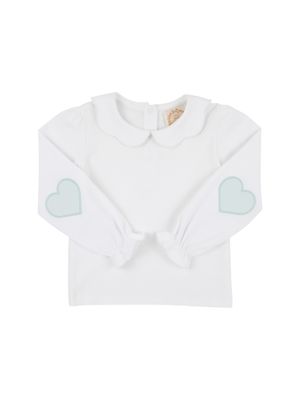 Emmas Elbow Patch Top, Old Greenwich Green