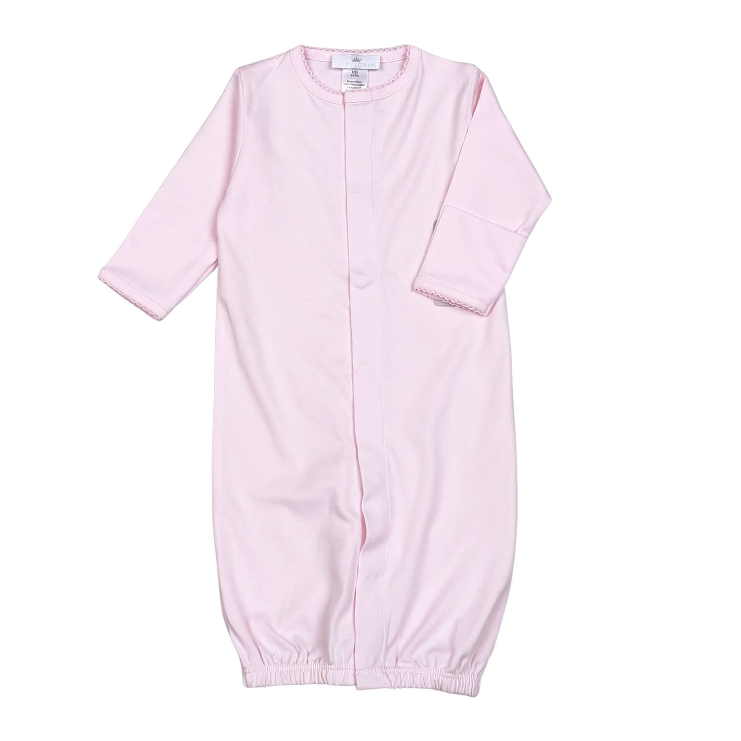 Pink Conv Gown Pink Picot Trim