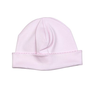 Pink Beanie Pink Picot Trim