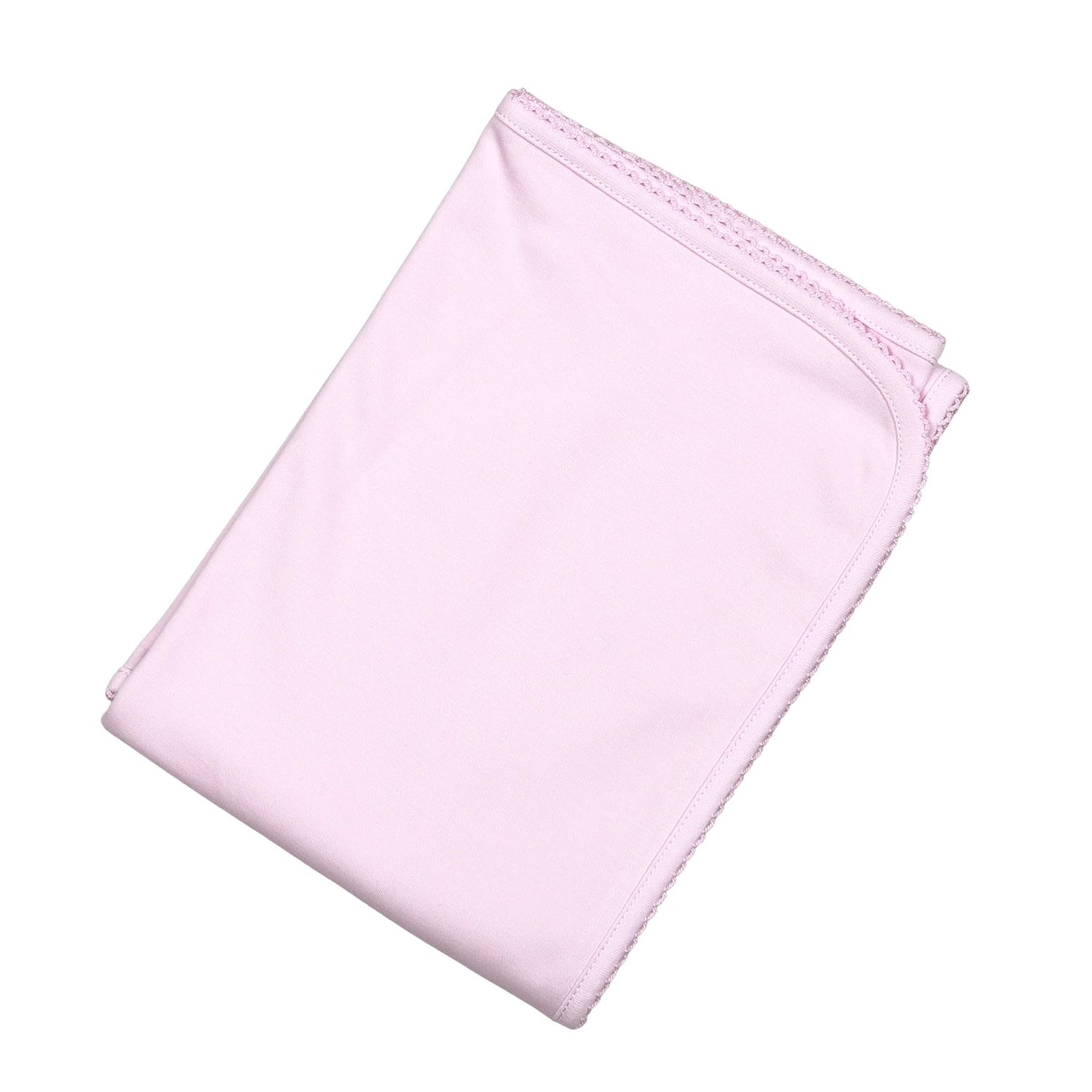 Pink Receiving Blanket Pink Picot Trim 28"x29"