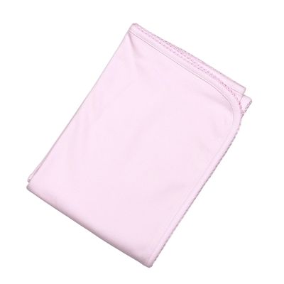 Pink Receiving Blanket Pink Picot Trim 28"x29"