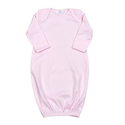 Pink Gown Pink Picot Trim