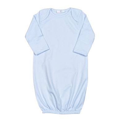 Blue Gown Blue Picot Trim