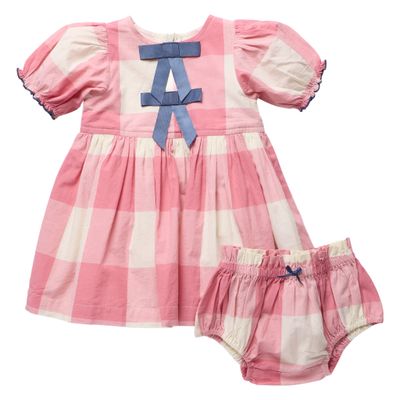 Hermione Dress Set - Pink Check