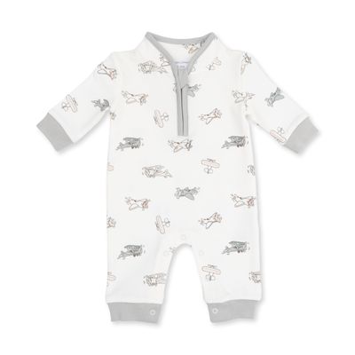Vintage Airplane Pilots - Zip Neck Romper