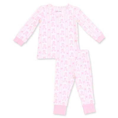 Ballet Shoes Ribbon Stripe - Long Sleeve Loungewear Set