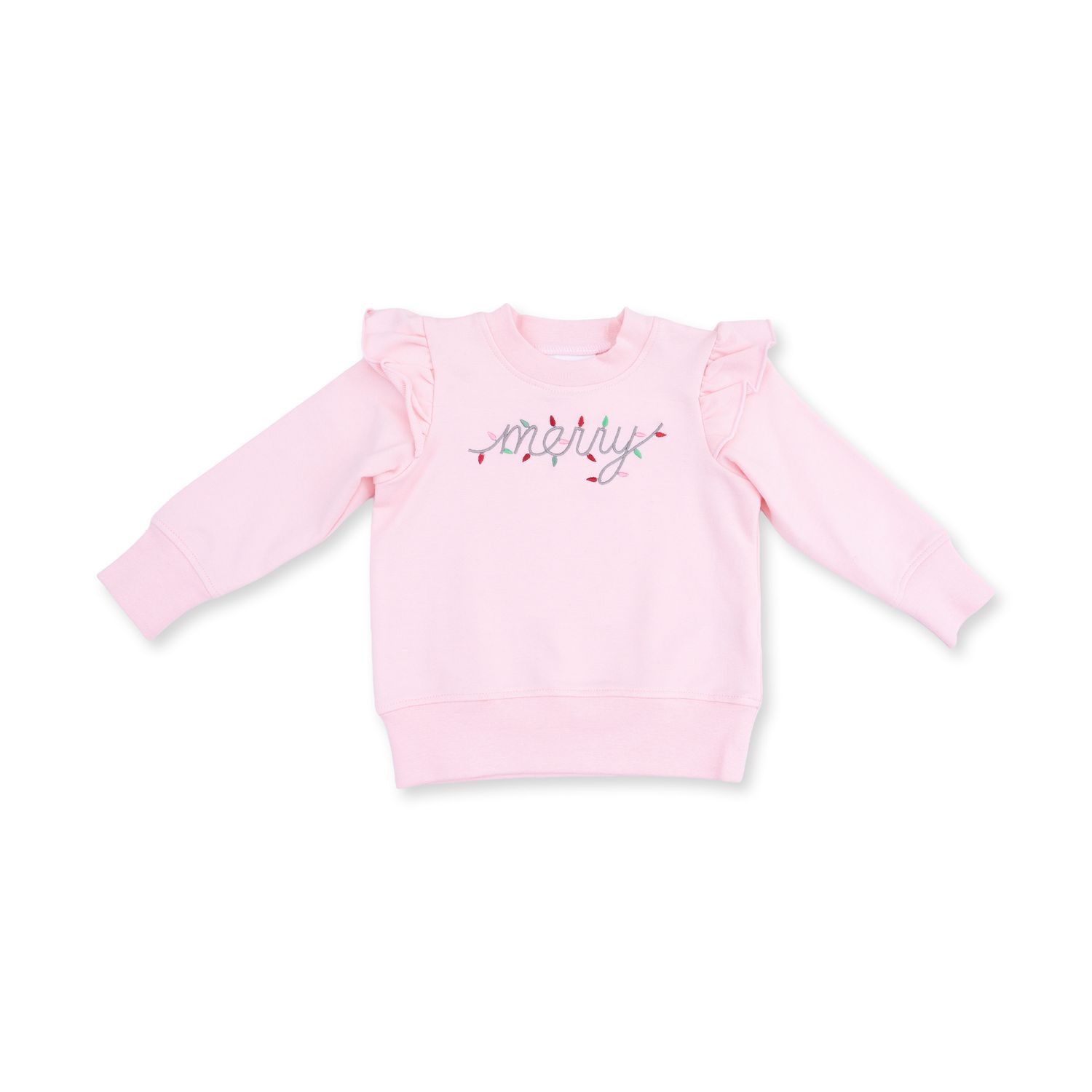 Christmas Lights Merry - Ruffle Sweatshirt