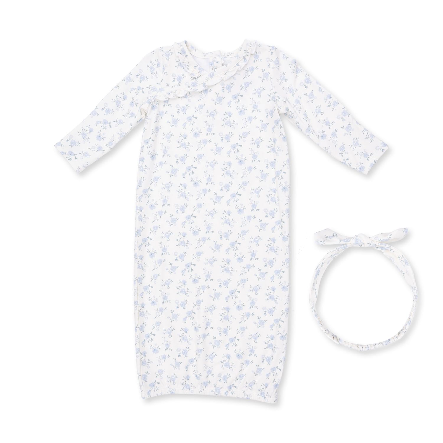 Rose Briar - Kimono Gown and Knot Headband 0-3m