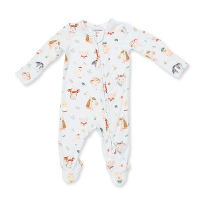 Baby Farm Faces - 2 Way Zipper Footie