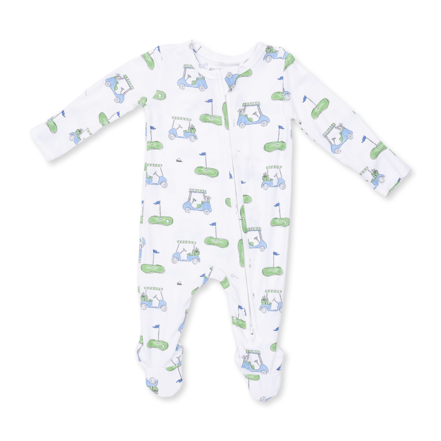Golf Carts Blue - 2 Way Zipper Footie