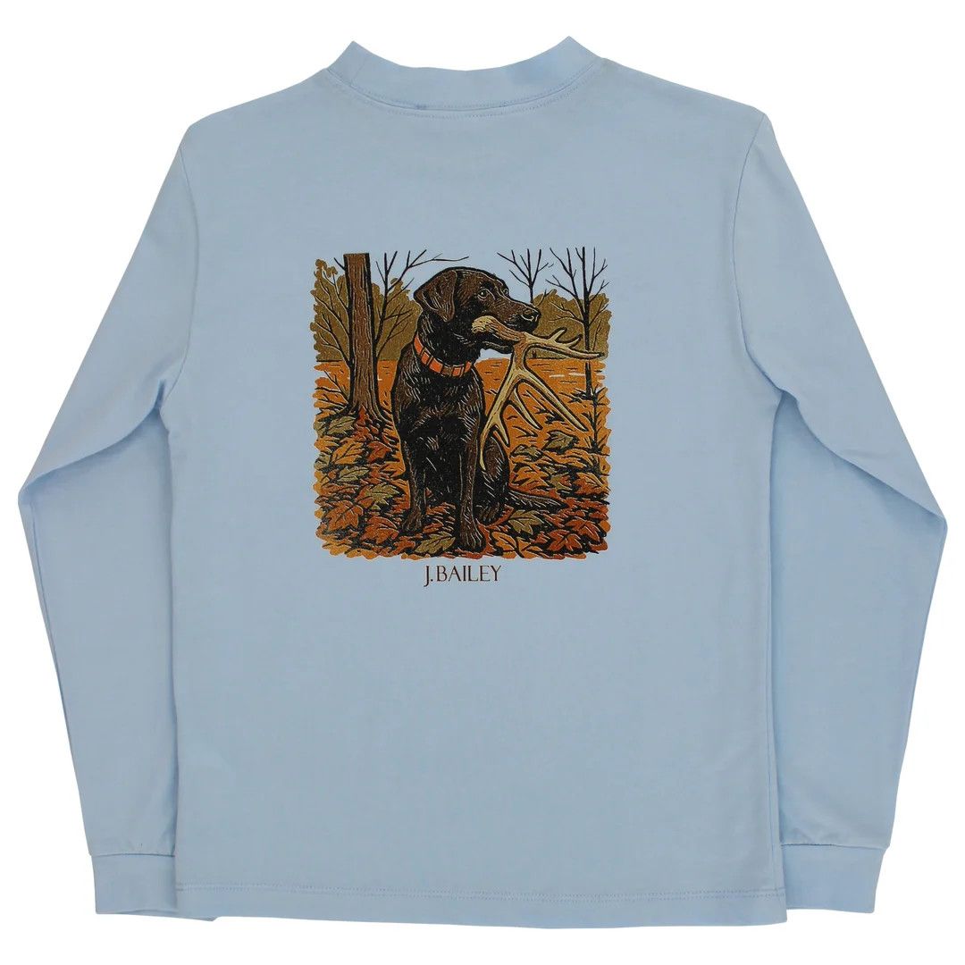 Logo Tee, Antler Dog on Bayberry